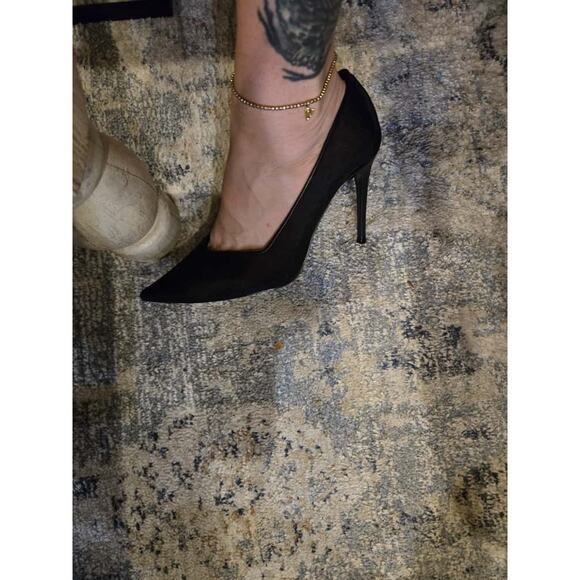 Steve Madden Women's Black Mesh Pointed Toe Stilettos Size 10 - Picture 3 of 8